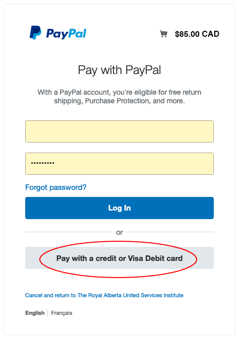 RAUSI Paypal payment
